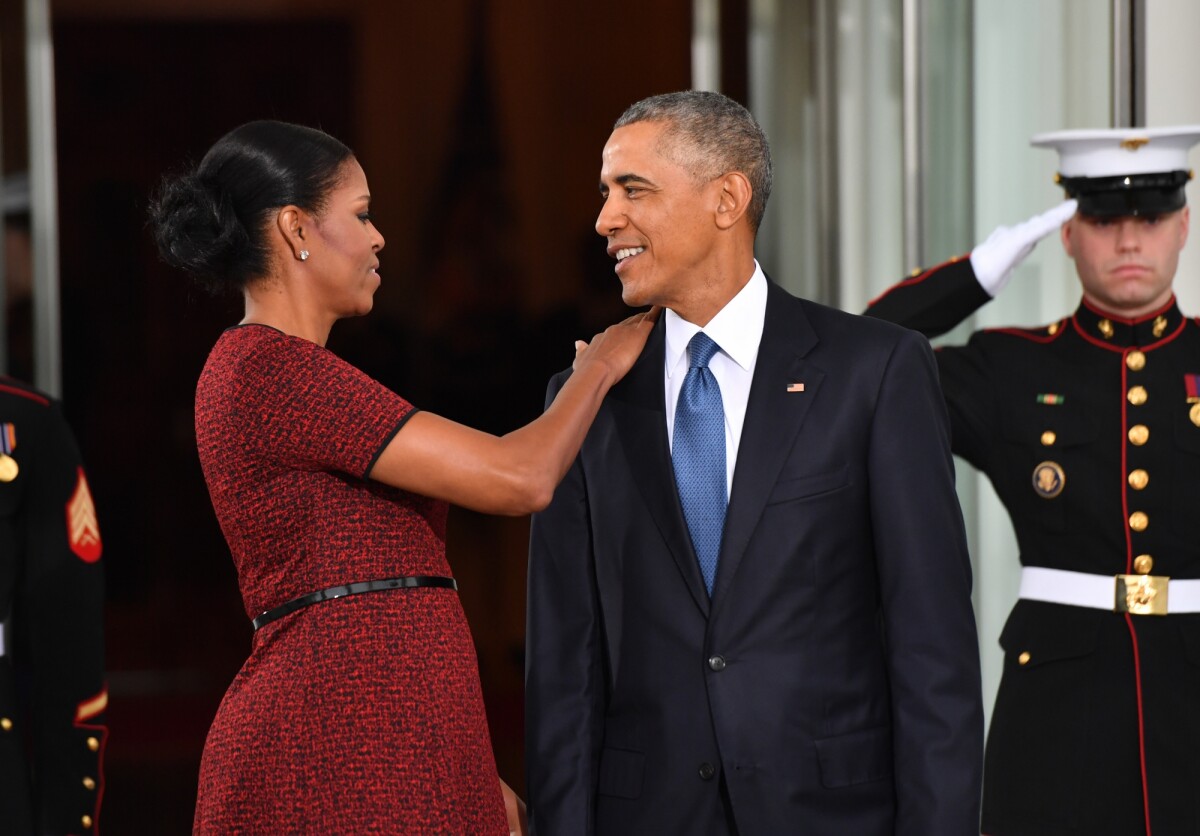 Photo : Michelle et Barack Obama à la Maison Blanche avant la cérémonie ...
