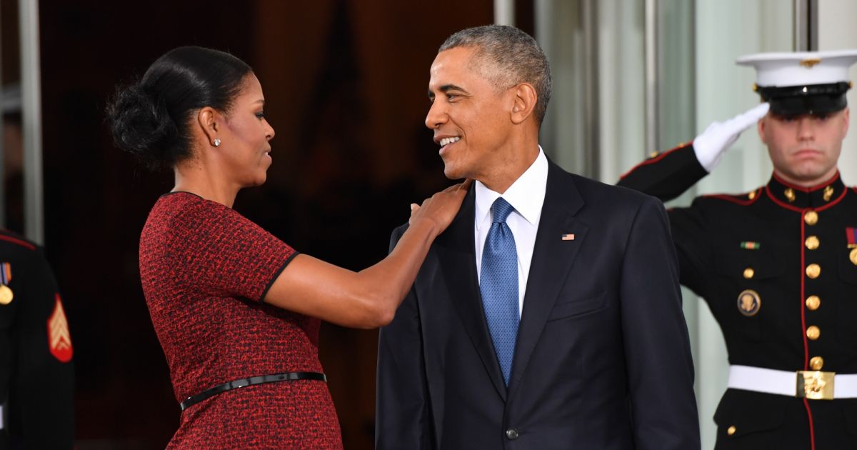 Michelle et Barack Obama à la Maison Blanche avant la cérémonie d ...