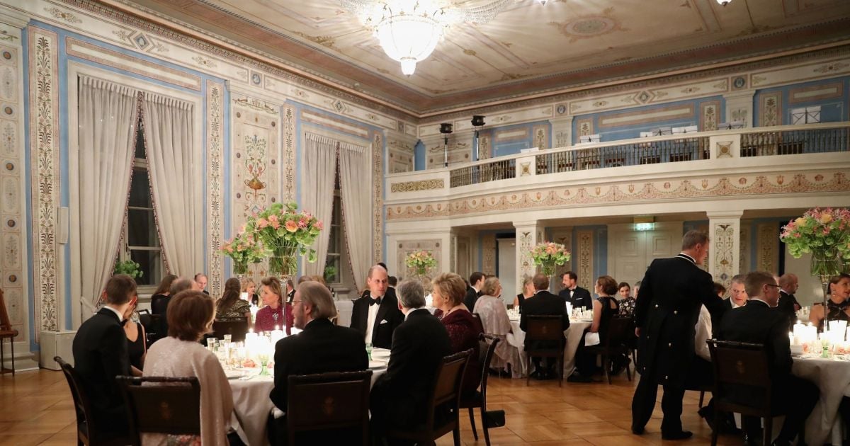 L'amour Royal De Ruyi Au Palais Image du dîner officiel donné au palais royal à Oslo le 1er février