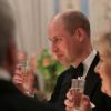 Le prince William, duc de Cambridge, lors du dîner au palais royal à Oslo le 1er février 2018.
