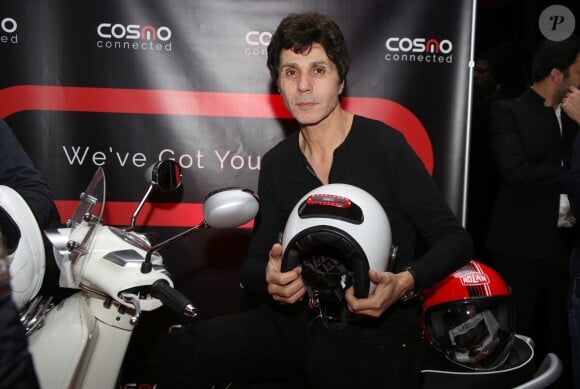 Exclusif - Jean-Luc Lahaye lors de la soirée de lancement de "Cosmo Connected", le premier feu de freinage connecté pour moto, scooter ou vélo au Café de l'Homme à Paris le 25 Janvier 2018. © Guignebourg-Vereen/Bestimage