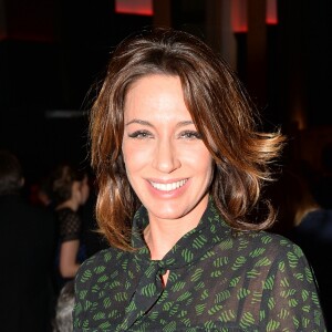 Exclusif - Virginie Guilhaume (enceinte) lors de la soirée de lancement de "Cosmo Connected", le premier feu de freinage connecté pour moto, scooter ou vélo au Café de l'Homme à Paris le 25 Janvier 2018. © Guignebourg-Vereen/Bestimage
