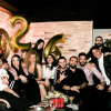 Nabilla fête son 26e anniversaire avec ses proches à Londres, dans la nuit du 4 au 5 février 2018. Ici avec tout ses amis !