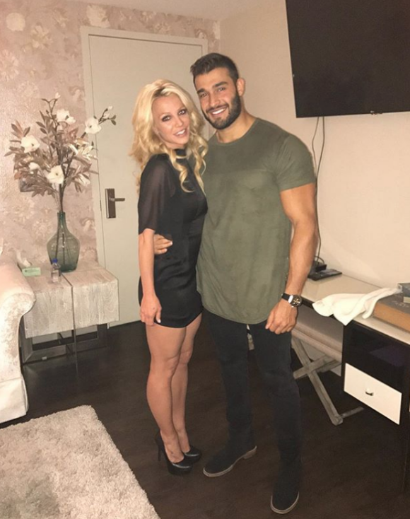 Britney Spears et son petit ami Sam Asghari sur une photo publiée sur Instagram le 7 mai 2017
