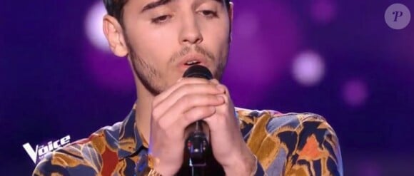 Abdel lors des auditions à l'aveugle de "The Voice 7" (TF1) samedi 10 février 2018.