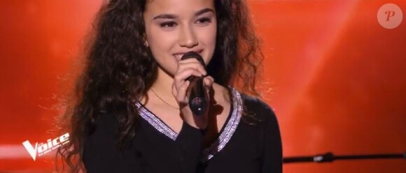 Lilya lors des auditions à l'aveugle de "The Voice 7" (TF1) samedi 10 février 2018.