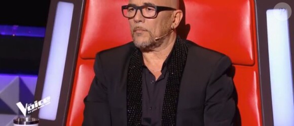 Pascal Obispo lors des auditions à l'aveugle de "The Voice 7" (TF1) samedi 10 février 2018.