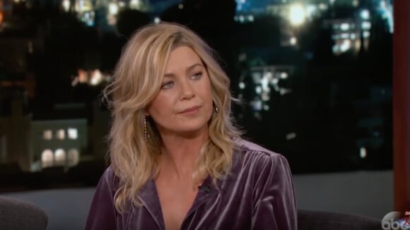 Ellen Pompeo dans le show de Jimmy Kimmel, février 2018.