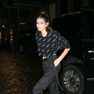 Kaia Gerber assiste à la soirée Off-White™ c/o Jimmy Choo à New York. Le 11 février 2018.