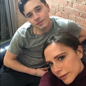 Brooklyn et Victoria Beckham à New York. Février 2018.
