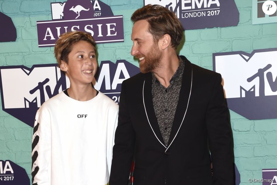 David Guetta et son fils Tim Elvis Soirée des 24ème MTV Europe Music