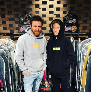 David et Elvis Guetta sur une photo publiée le 10 février 2018 pour l'anniversaire du fils du DJ (né le 9 février).