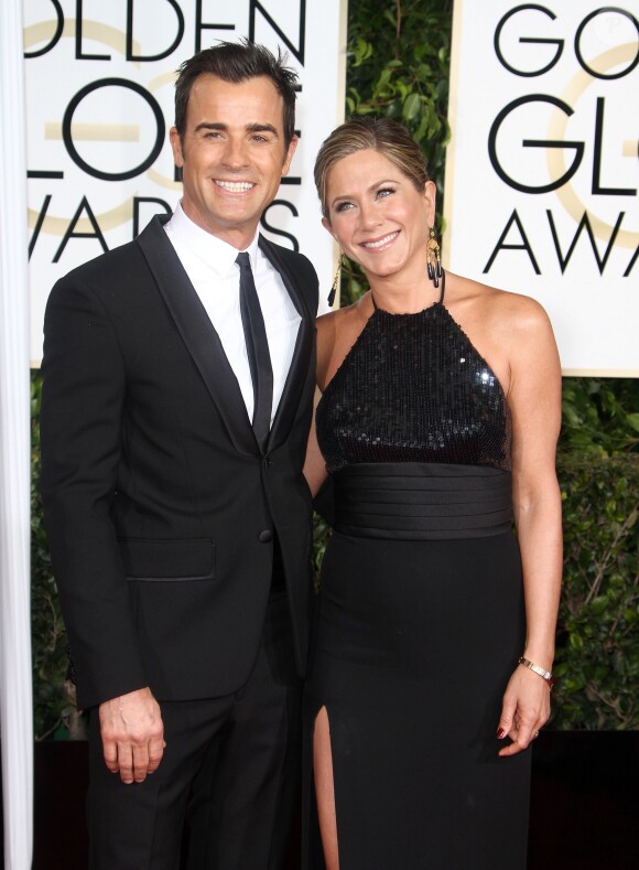 Jennifer Aniston et Justin Theroux - La 72ème cérémonie annuelle des Golden Globe Awards à Beverly Hills, le 11 janvier 2015.