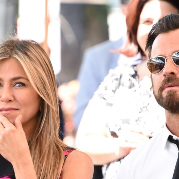 Jennifer Aniston et son mari Justin Theroux - Jason Bateman reçoit son étoile sur le Walk of Fame à Hollywood, le 26 juillet 2017