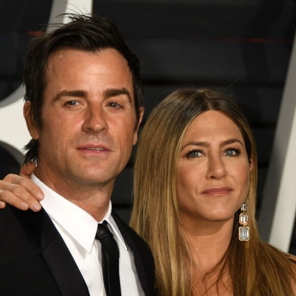 Justin Theroux et son mari Jennifer Aniston lors de la Vanity Fair Oscar viewing party 2017 au Wallis Annenberg Center for the Performing Arts à Beverly Hills, le 26 février 2017