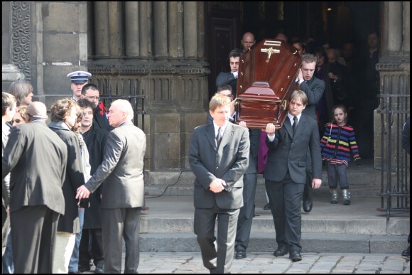 Obsèques d'Alain Bashung à Paris le 20 mars 2009.