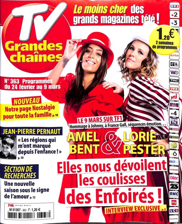 Magazine "TV Grandes Chaînes" en kiosques le 19 février 2018.