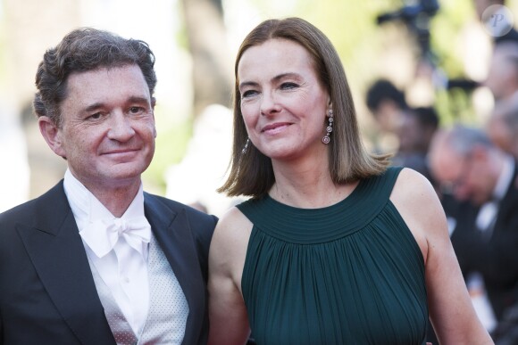 Carole Bouquet et son compagnon Philippe Sereys de Rothschild - Montée des marches du film "The Little Prince" (Le Petit Prince) lors du 68e Festival International du Film de Cannes, à Cannes le 22 mai 2015.
