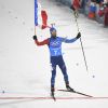 Martin Fourcade - Le relais mixte de biathlon médaillé d'or lors de la 23ème édition des Jeux Olympiques d'hiver à Pyeongchang, Corée du Sud, le 20 février 2018.
