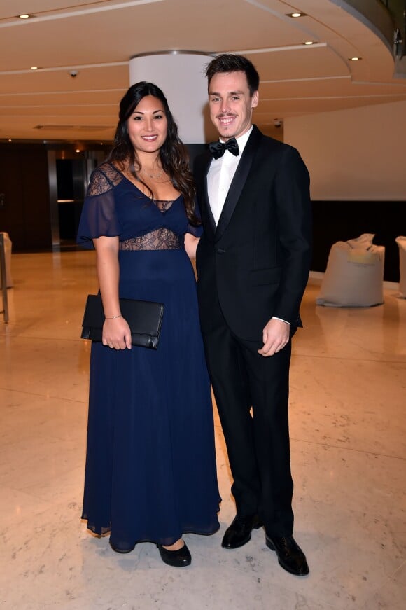 Louis Ducruet et sa compagne Marie lors de la 15e édition du Golden Foot Hublot Award, remis à Iker Casillas le 7 novembre 2017 à l'hôtel Mériden à Monaco. © Bruno Bebert