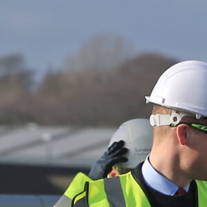 Kate Middleton, duchesse de Cambridge, enceinte, et le prince William ont découvert en avant-première le Northern Spire, un nouveau pont monumental à Sunderland le 21 février 2018.