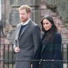 Le prince Harry et sa fiancée Meghan Markle à Edimbourg le 13 février 2018.