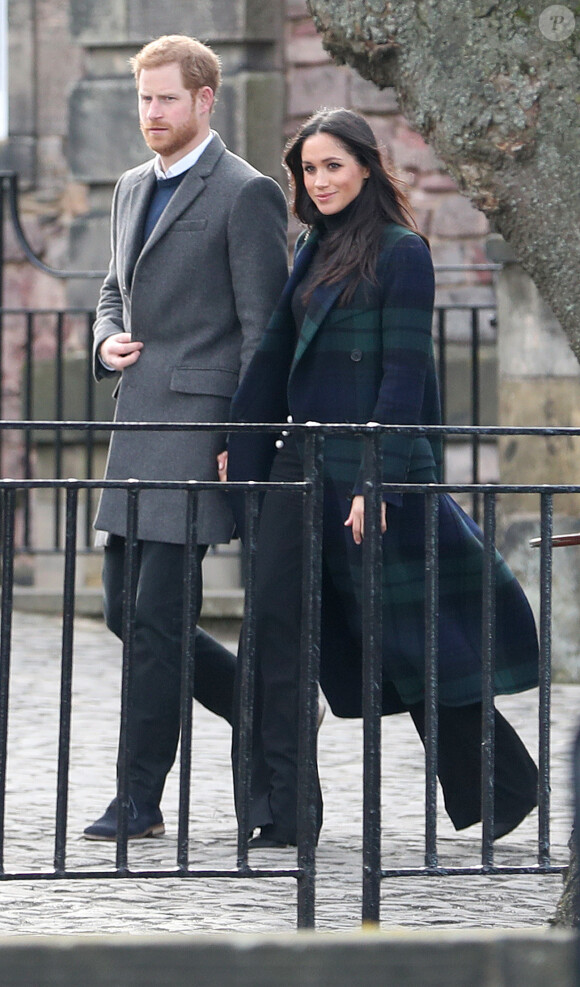 Le prince Harry et sa fiancée Meghan Markle à Edimbourg le 13 février 2018.