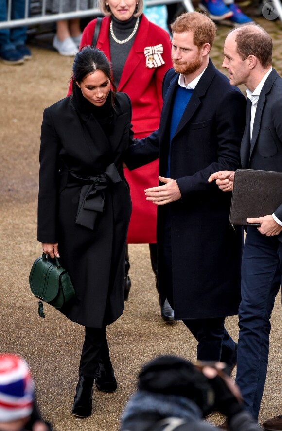 Le prince Harry et sa fiancée Meghan Markle à Cardiff, le 18 janvier 2018.