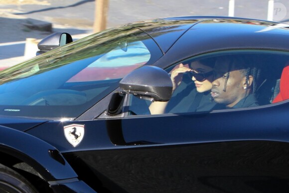 Kylie Jenner et son compagnon Travis Scott sont allés déjeuner au restaurant Nobu à Malibu, le 24 février 2018