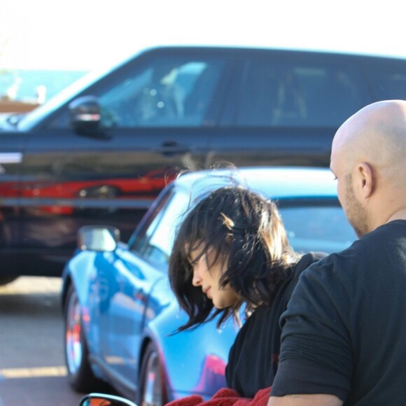 Kylie Jenner et son compagnon Travis Scott sont allés déjeuner au restaurant Nobu à Malibu, le 24 février 2018