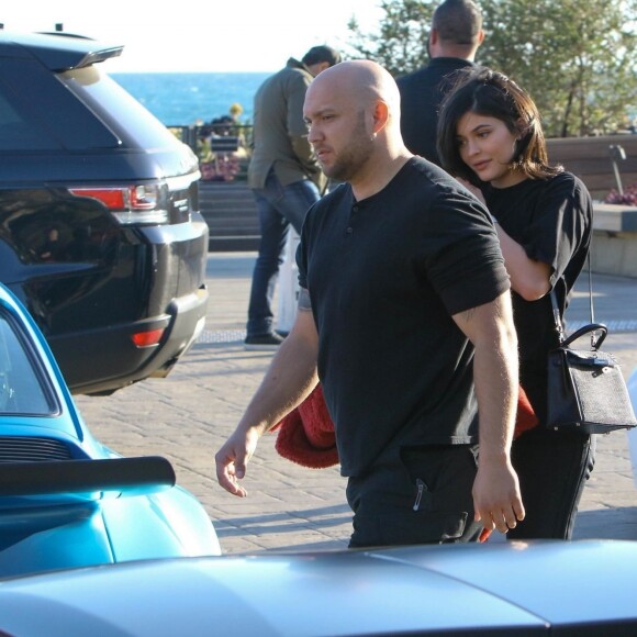Kylie Jenner et son compagnon Travis Scott sont allés déjeuner au restaurant Nobu à Malibu, le 24 février 2018