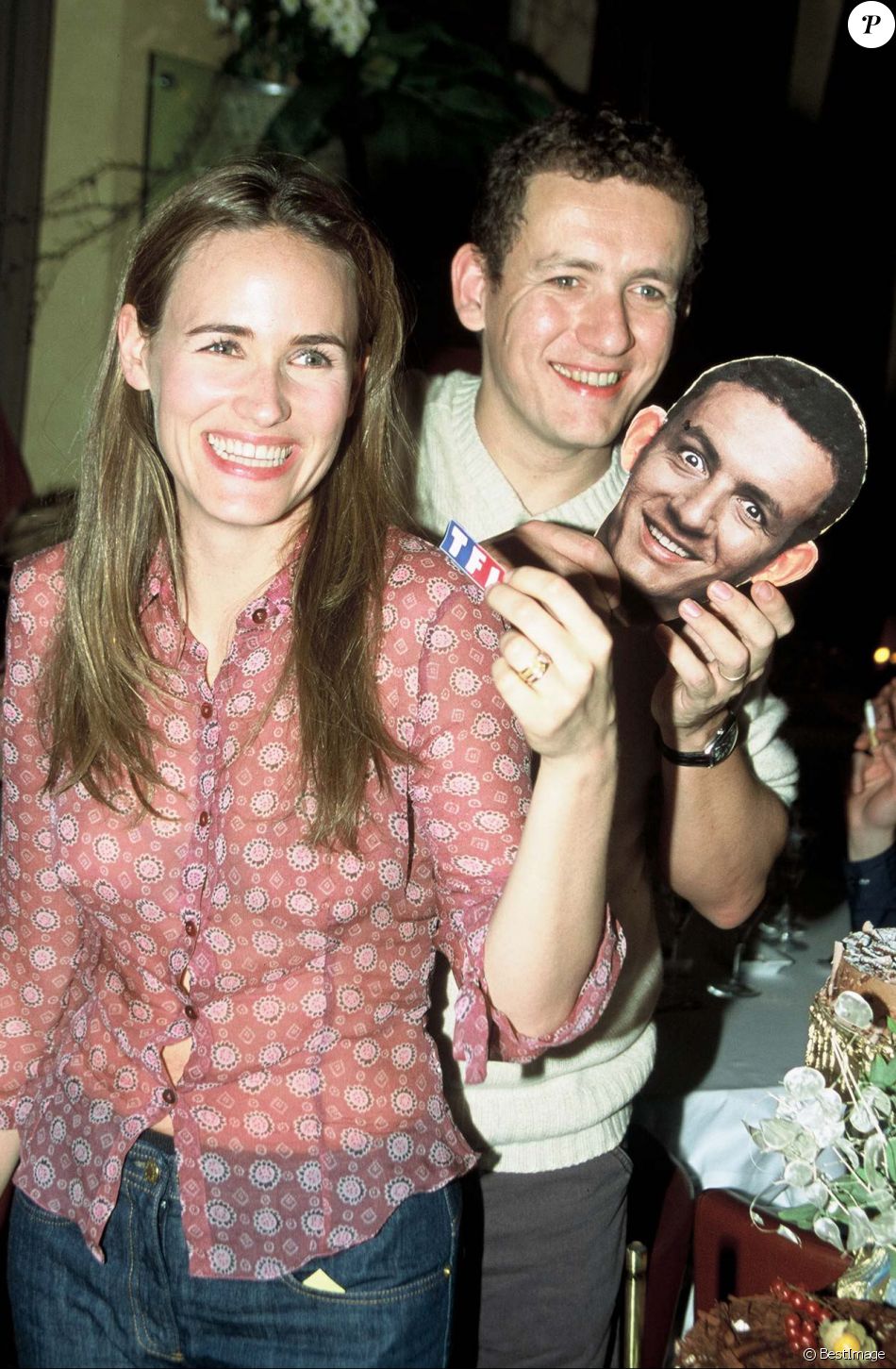 Judith Godrèche Et Son Nouveau Compagnon Dany Boon et Judith Godrèche - Dîner à L'Etoile à Paris en 2001