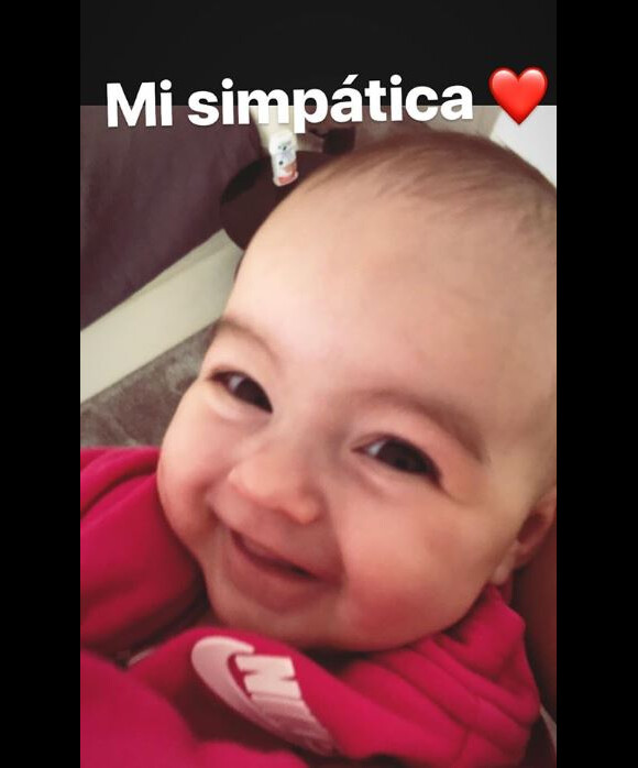 Georgina Rodriguez publie des images de sa fille Alana Martina sur Instagram. Février 2018.