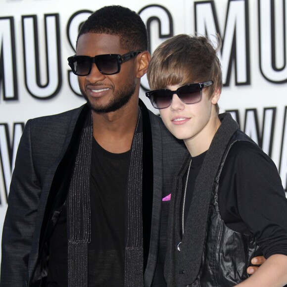 Usher et Justin Bieber aux MTV Video Music Awards à Los Angeles le 12 septembre 2010