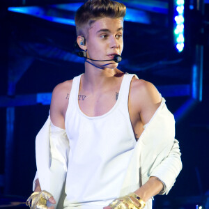 Justin Bieber en concert au Palais Omnisport de Paris Bercy le 19 mars 2013.