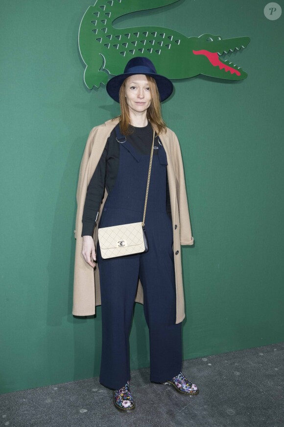 Audrey Marnay - Défilé Lacoste, collection prêt-à-porter automne-hiver 2018 au Lycée Carnot. Paris, le 28 février 2018. © Olivier Borde / Bestimage