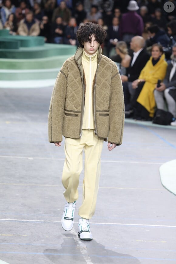 Défilé Lacoste, collection prêt-à-porter automne-hiver 2018 au Lycée Carnot. Paris, le 28 février 2018.