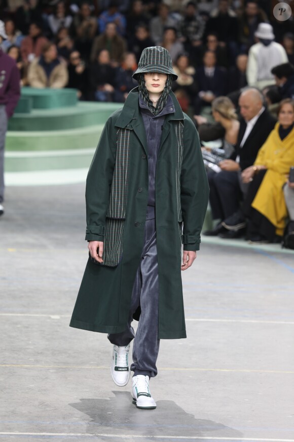 Défilé Lacoste, collection prêt-à-porter automne-hiver 2018 au Lycée Carnot. Paris, le 28 février 2018.