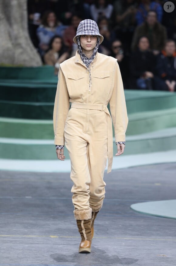 Défilé Lacoste, collection prêt-à-porter automne-hiver 2018 au Lycée Carnot. Paris, le 28 février 2018.