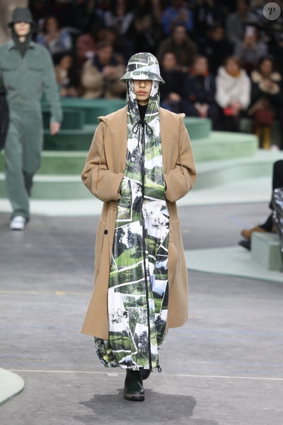 Défilé Lacoste, collection prêt-à-porter automne-hiver 2018 au Lycée Carnot. Paris, le 28 février 2018.