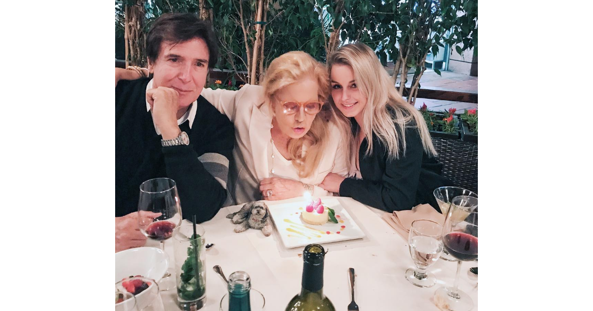Sylvie Vartan avec son mari Tony Scotti et leur fille Darina sur une