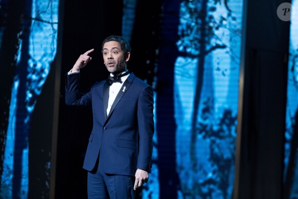 Manu Payet, le maître de cérémonie - 43ème cérémonie des Cesar à la salle Pleyel à Paris, le 2 mars 2018. © Dominique Jacovides - Olivier Borde / Bestimage