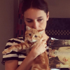 Lolita Séchan et son chat - septembre 2017.