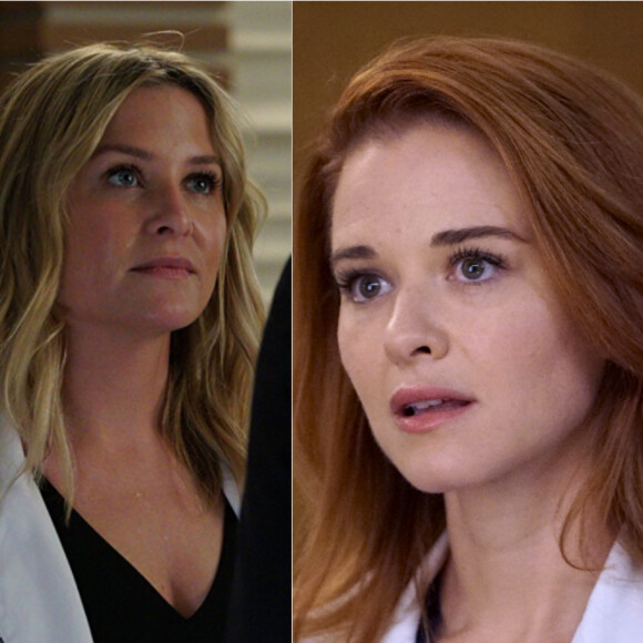 Jessica Capshaw (Arizona Robbins) et Sarah Drew (April Kepner) dans Grey's Anatomy (photomontage)