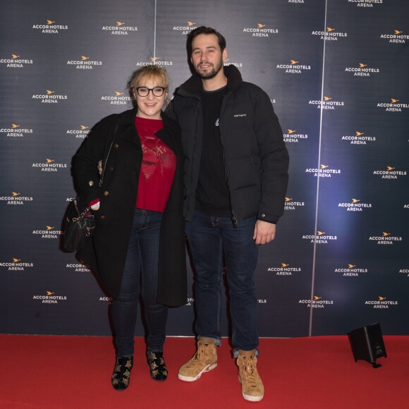 Exclusif - Marilou Berry et son compagnon Alexis (Le Diamantaire) lors du concert de Suprême NTM (Joeystarr et Kool Shen) à L'AccorHotels Arena à Paris le 09 mars 2018.