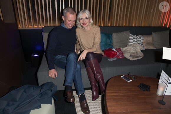 Exclusif - François de Rugy, président de l'Assemblée Nationale et sa femme Séverine Servat lors du concert de Suprême NTM (Joeystarr et Kool Shen) à L'AccorHotels Arena à Paris le 10 mars 2018.