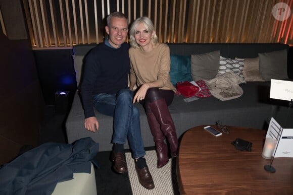 Exclusif - François de Rugy, président de l'Assemblée Nationale et sa femme Séverine Servat lors du concert de Suprême NTM (Joeystarr et Kool Shen) à L'AccorHotels Arena à Paris le 10 mars 2018.
