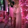 Khloé Kardashian a organisé une babyshower pour l'arrivée prochaine de sa fille au Bel Air Hotel de Los Angeles le 10 mars 2018.