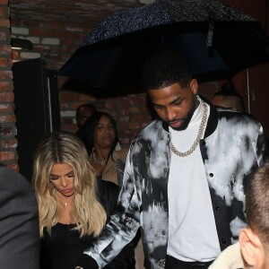 Tristan Thompson et sa compagne Khloe Kardashian, enceinte - Tristan Thompson fête son 27 ème anniversaire avec ses amis et sa famille à Los Angeles le 10 mars 2018.