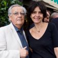 Bernard Pivot et sa fille Cécile - Déjeuner "Pères et Filles" au restaurant "Les deux Magots" à Paris. Le 16 juin 2015